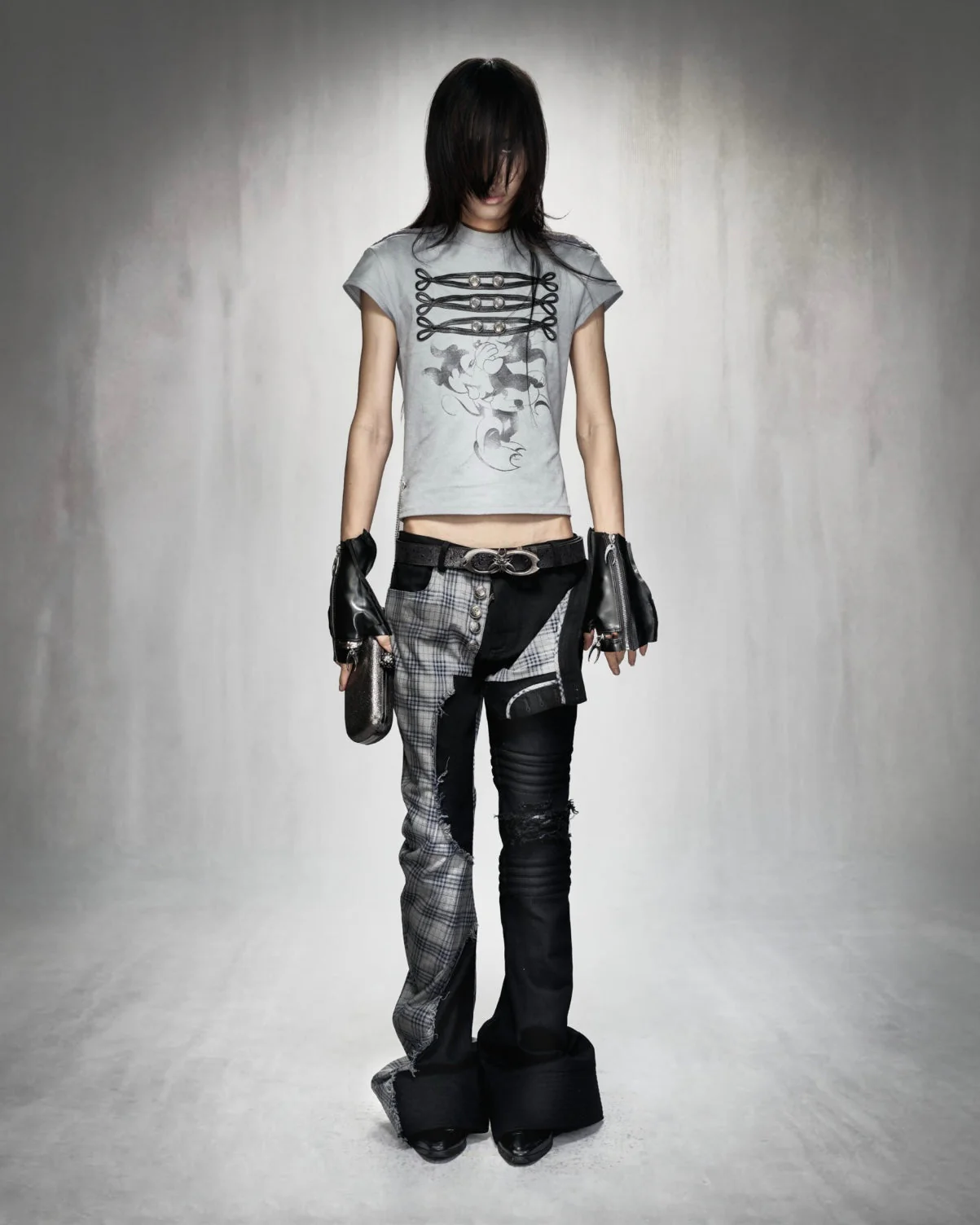 MDC CS TARTAN FLARED JEANS - Image 4