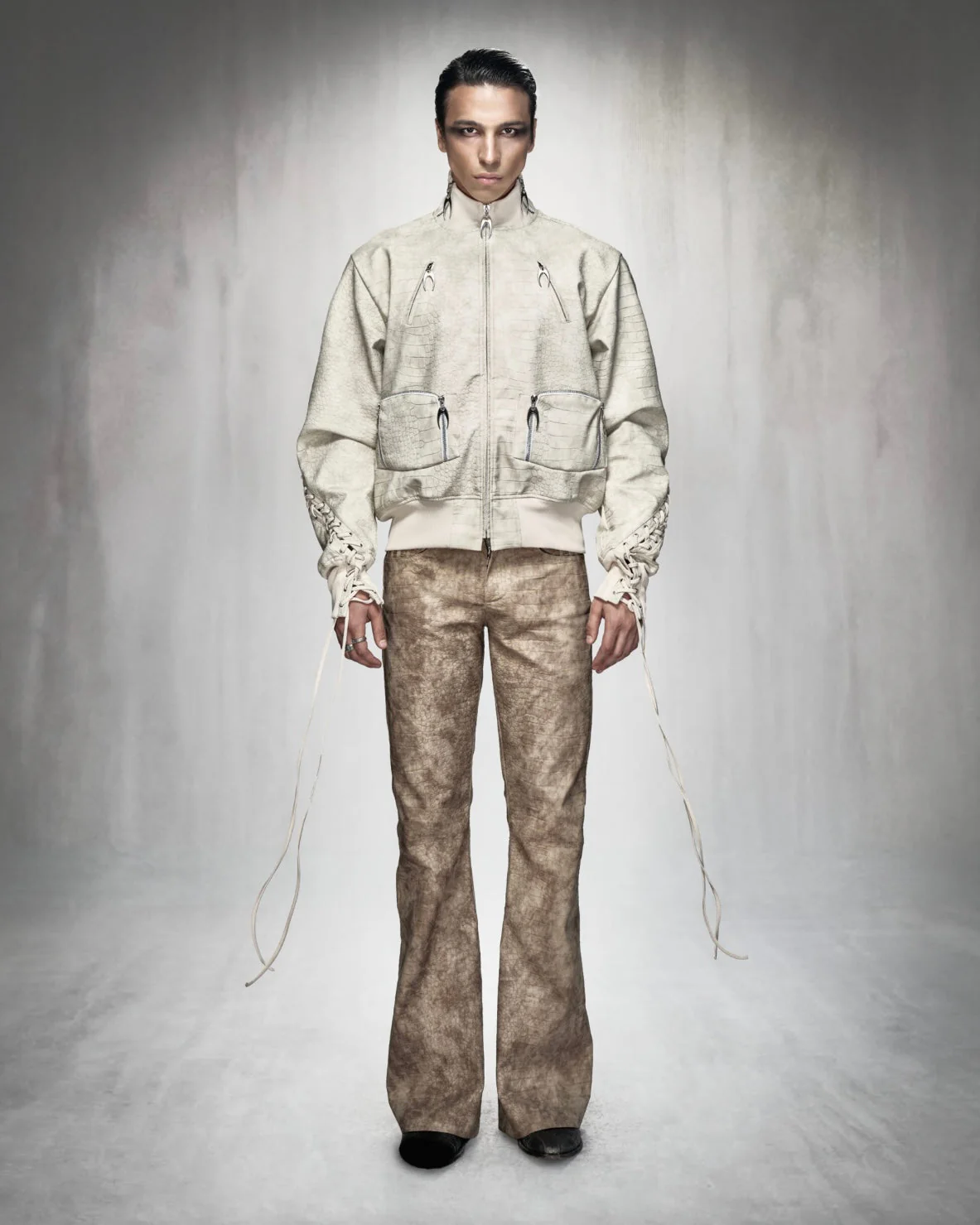 MDC STITCH OLIVE CROCODILE BOMBER - Image 3