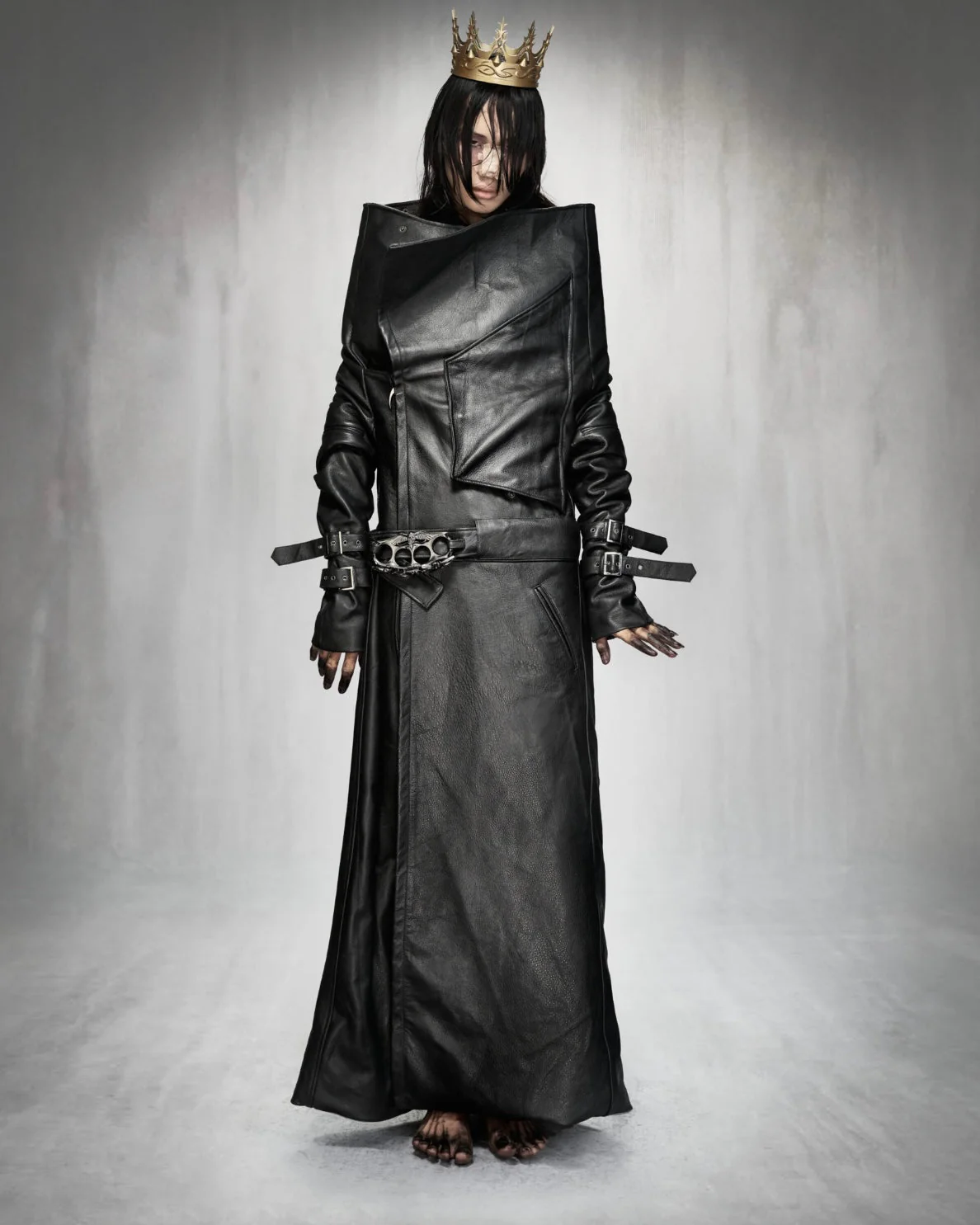 PAIMON COW LEATHER TRENCH COAT - Image 3