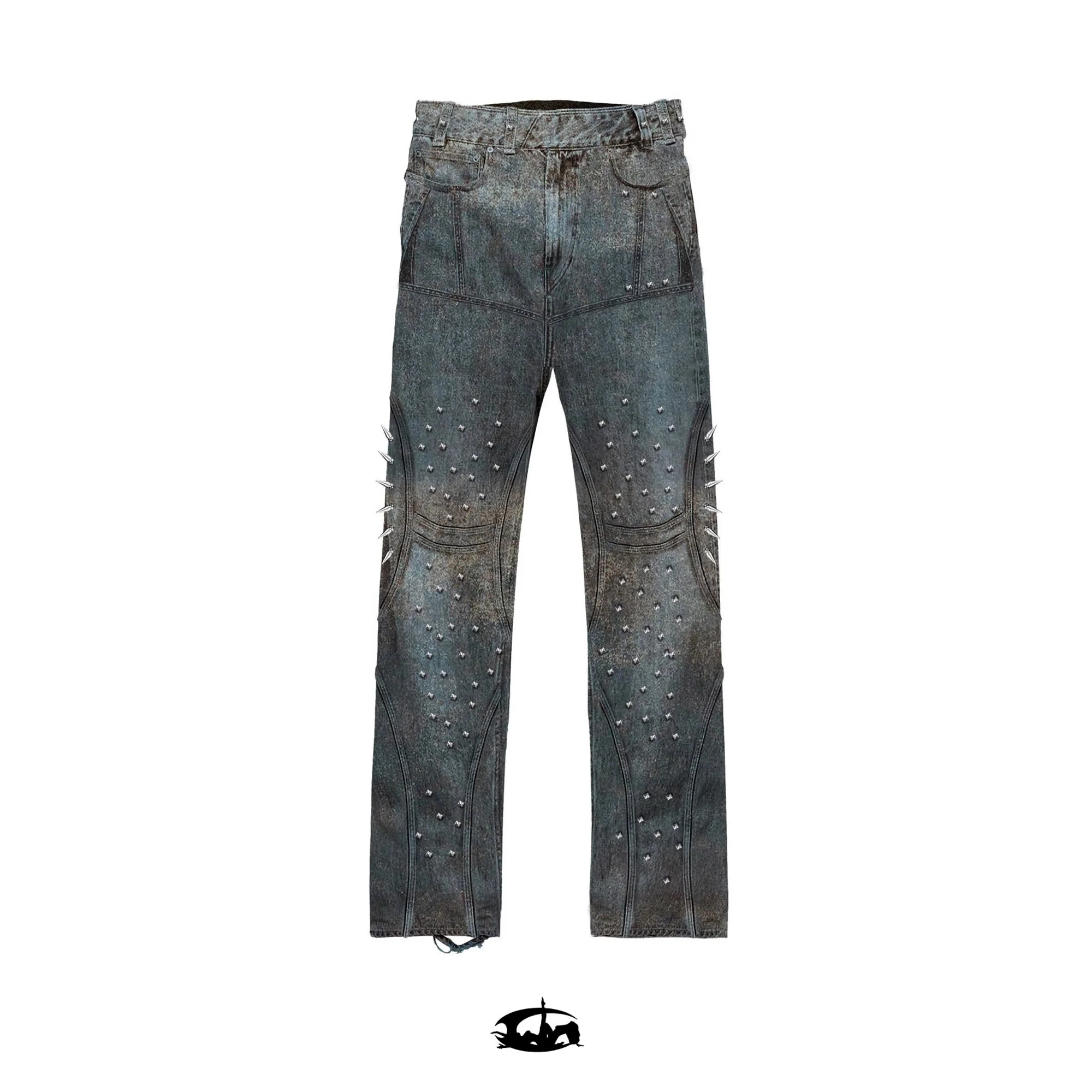 "MORE CHAOS" SPIKED JAPANESE DENIM SET - Image 7